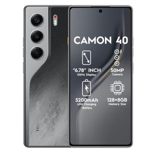 Tecno CAMON 40 6.78" 8GB RAM/128GB ROM Android 15 - Dark