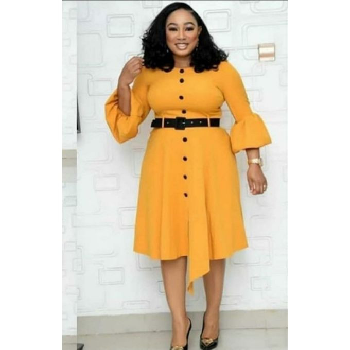 Empress Flare Yellow Dress