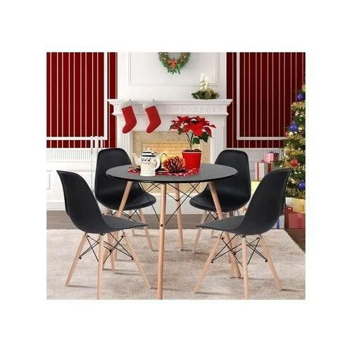 Outdoor/indoor Portable Round Dining Table And 4 Chairs