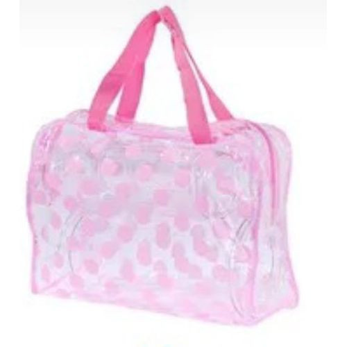 Water Proof Transparent Cosmetics Bag-PINK